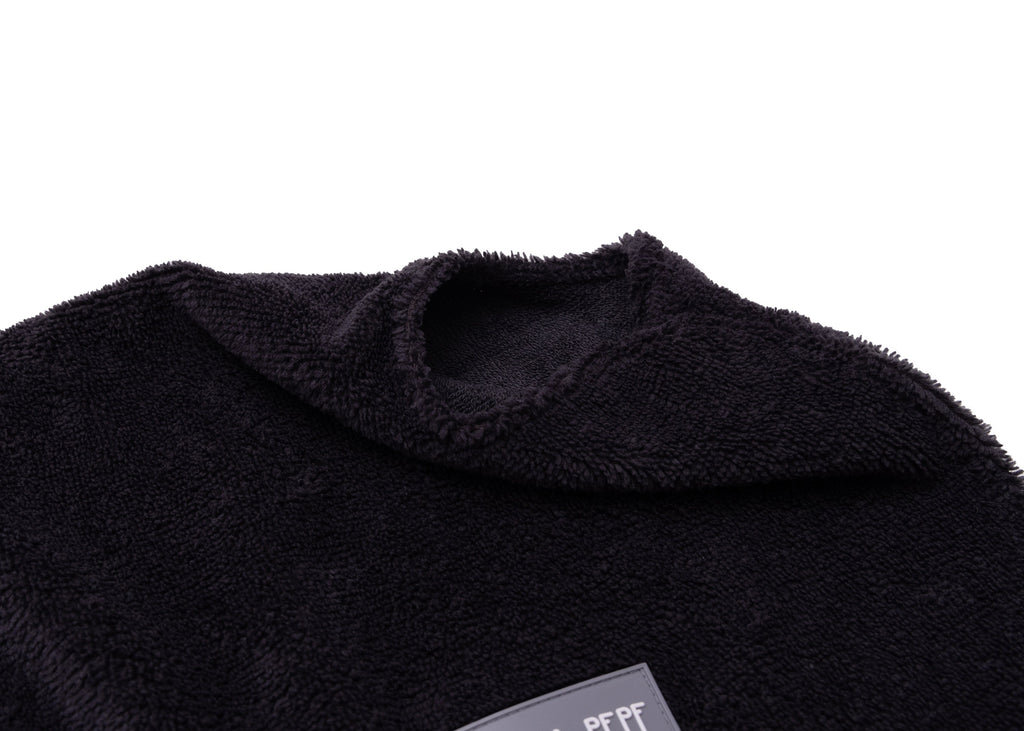 Hundebademantel aus Bambusfaser Grey Detailansicht Rücken