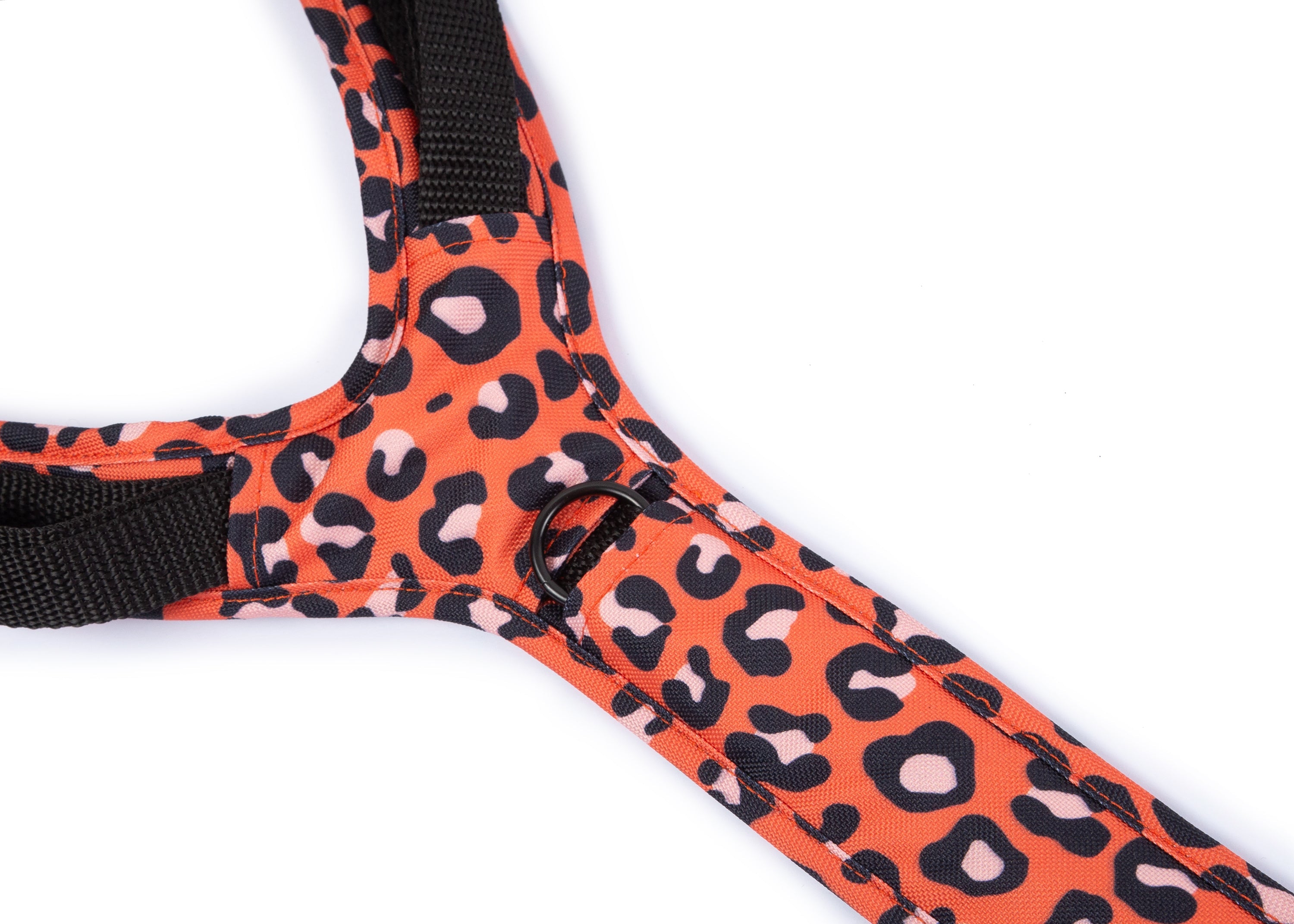 Hundegeschirr Leo Orange - mit mehreren Ringen zum Befestigen einer Schleppleine oder einer Hundemarke