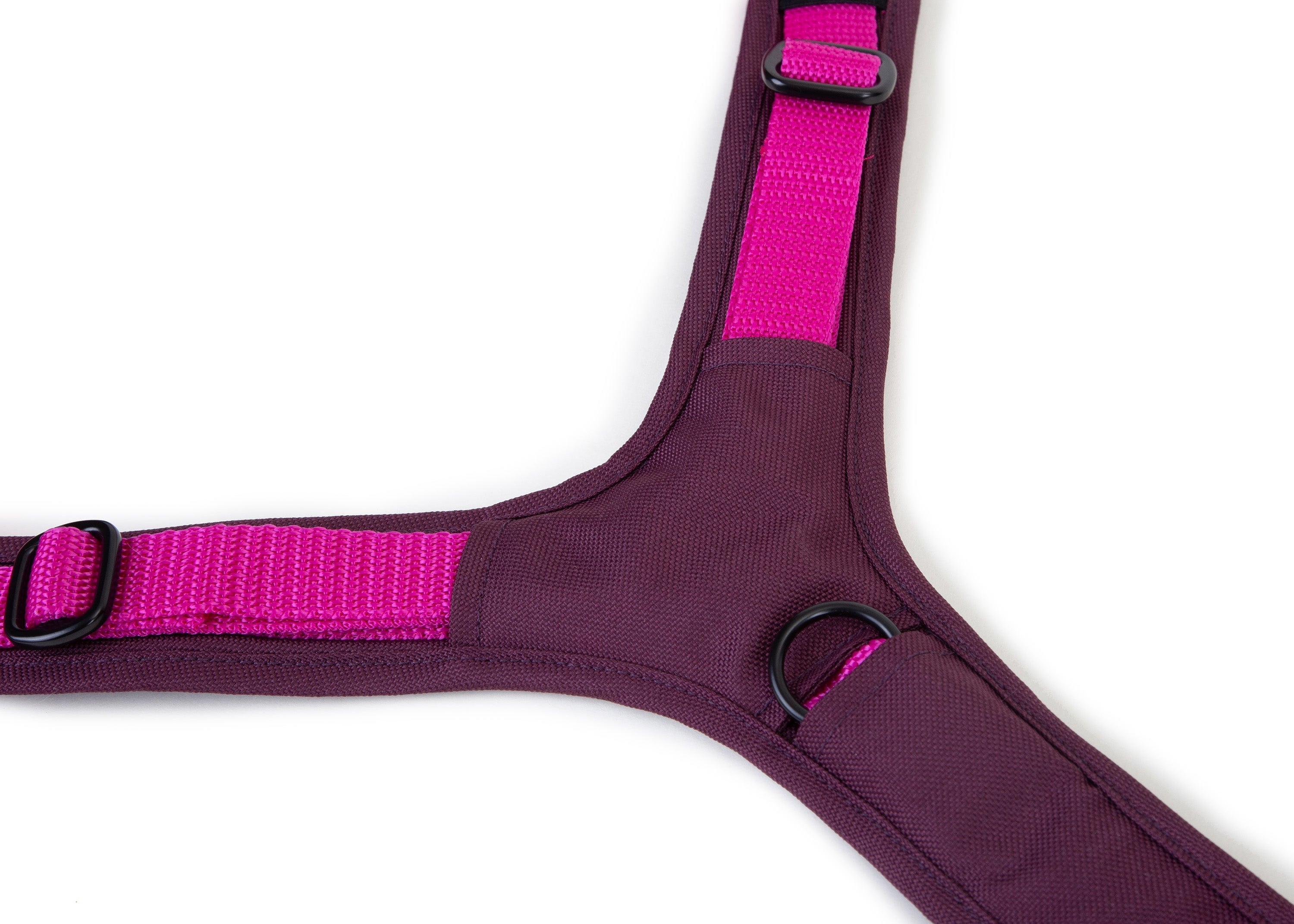 Hundegeschirr Pink Berry Brustring Detailansicht