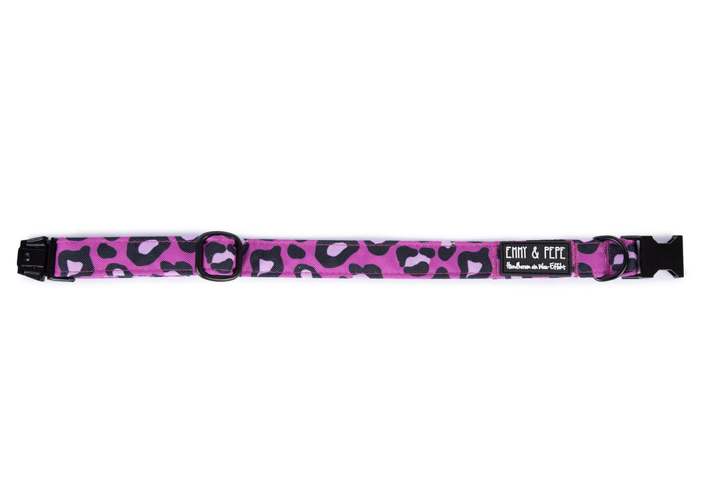 Hundehalsband Leo Fuchsia geöffnet