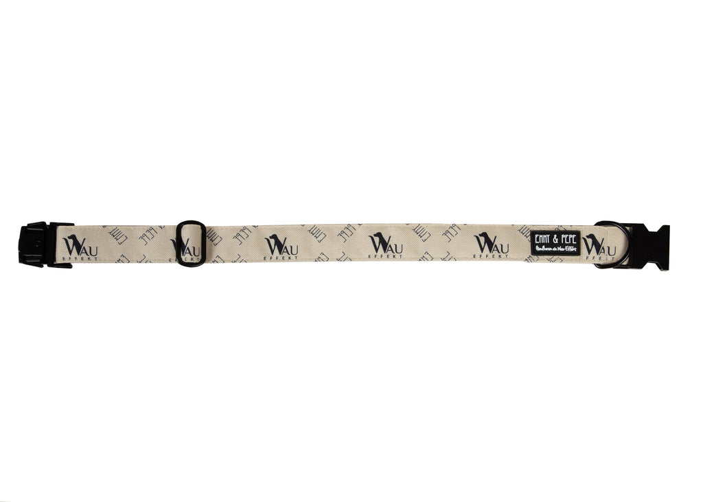 Hundehalsband "Wau-Effekt" Creme geöffnet