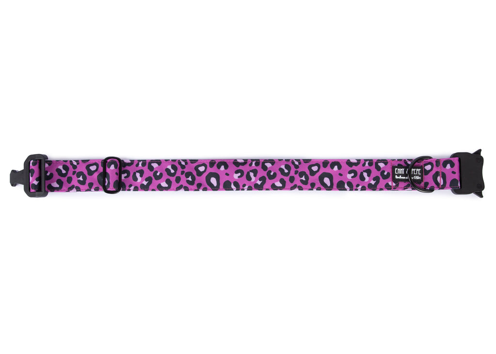Hundehalsband Leo Fuchsia geöffnet