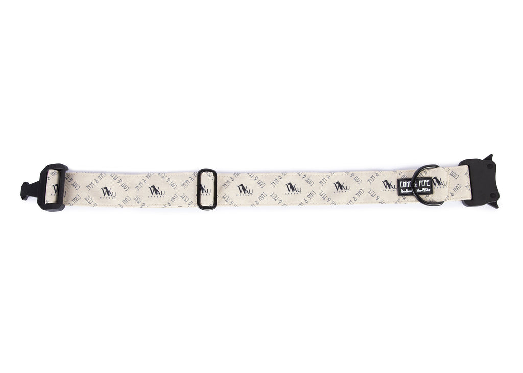 Hundehalsband "Wau-Effekt" Creme geöffnet