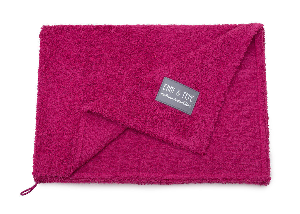 Hundehandtuch aus Bambusfaser, Farbe Magenta 