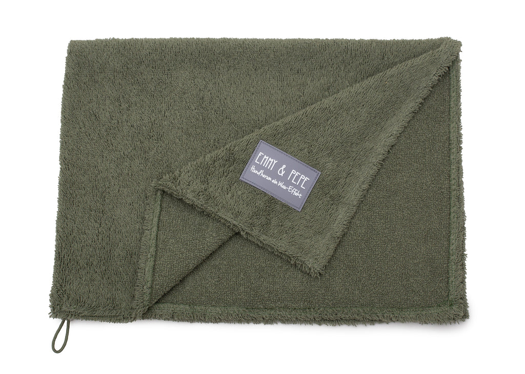 Hundehandtuch aus Bambusfaser, Farbe  Olive 