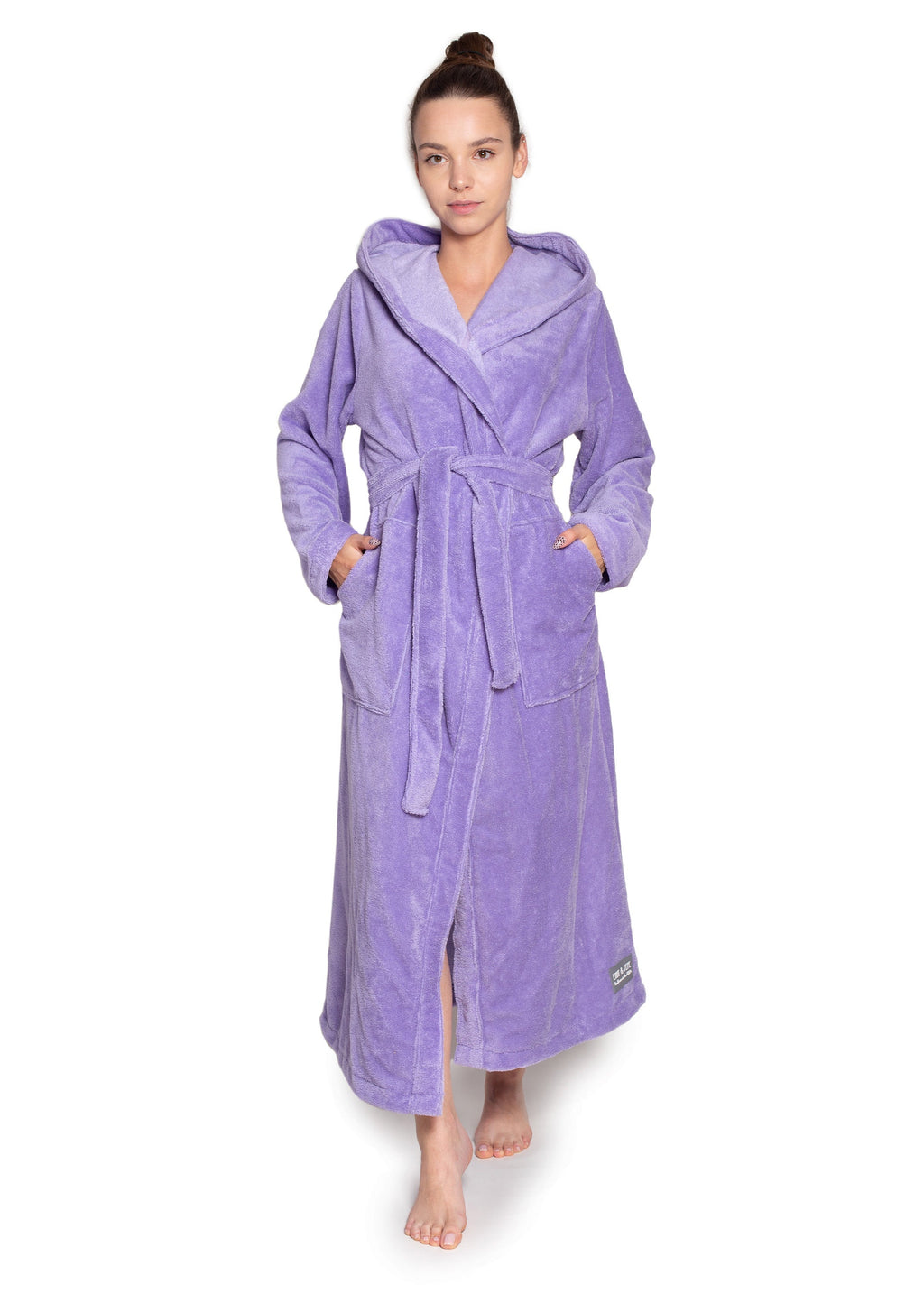 Bamboo Bademantel aus nachhaltiger Bambusfaser, Modell Unisex Lilac  - in verschiedenen Größen 