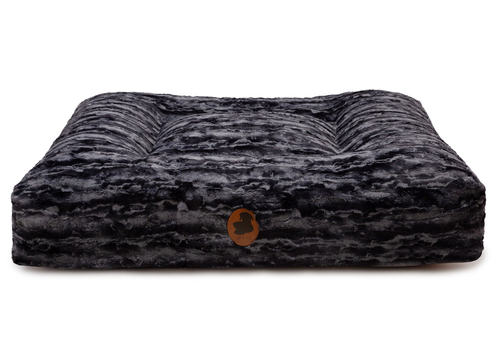 Wau-Bed orthopädisches Hundebett Black Beauty Eckig /
