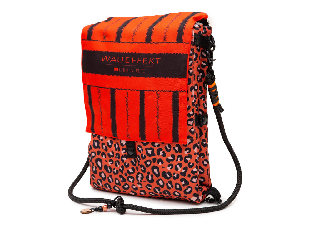 Wau-Backpack Reisdecke für Hunde  Leo Orange