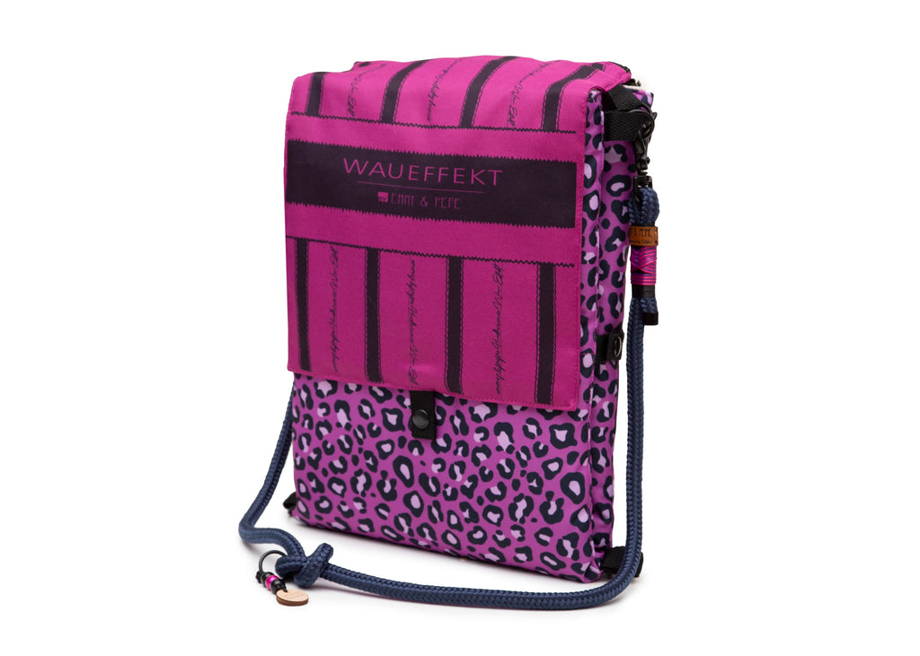 Wau-Backpack Reisedecke für Hunde  Leo Fuchsia