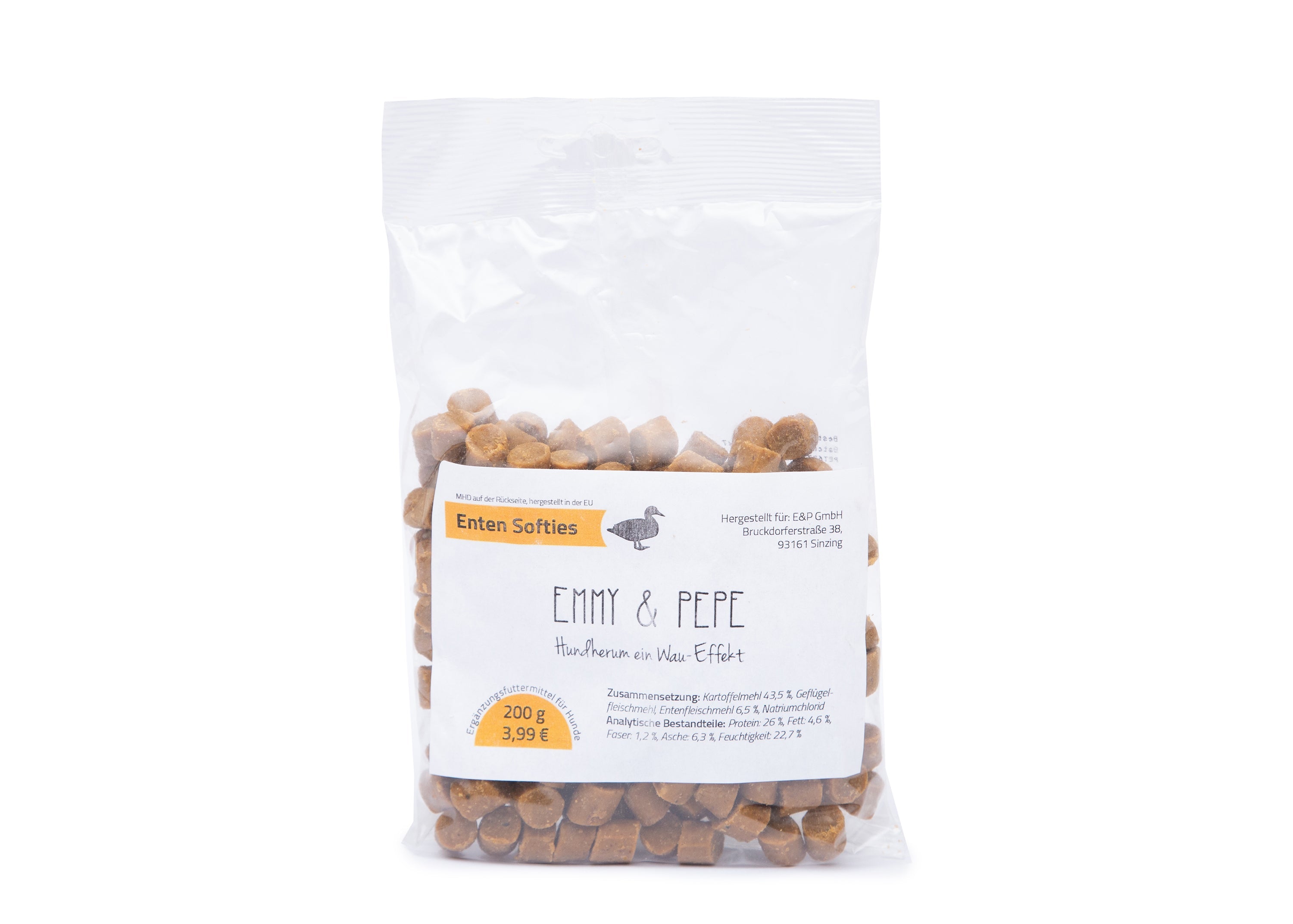 Hundeleckerlis E&P Ente Softies 200g