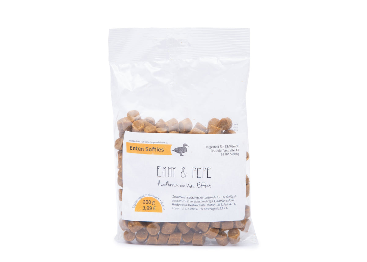 Hundeleckerlis E&P Ente Softies 200g