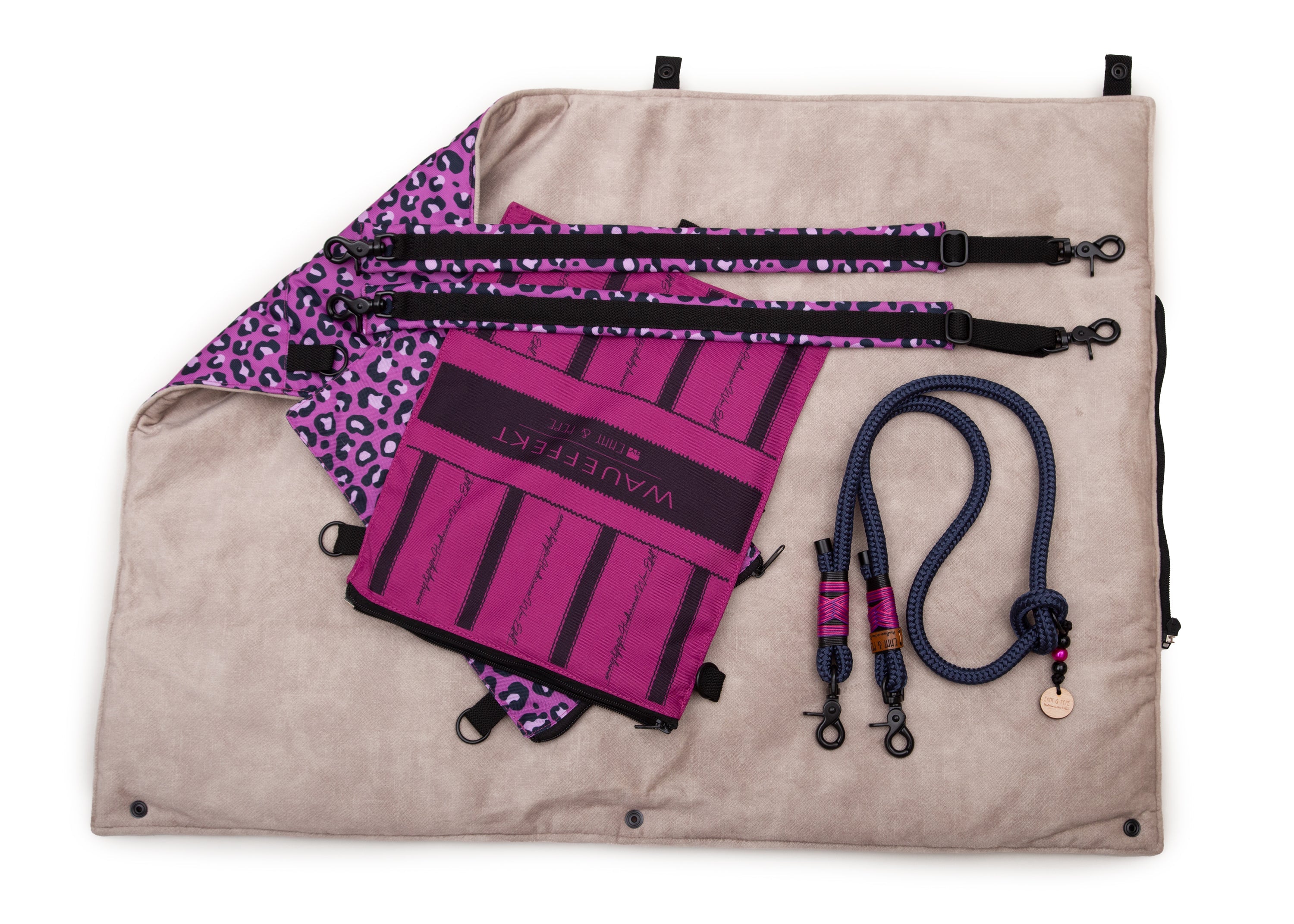 Wau-Backpack Reisdecke für Hunde  Leo Fuchsia S (80x60cm),M (100x80cm) 