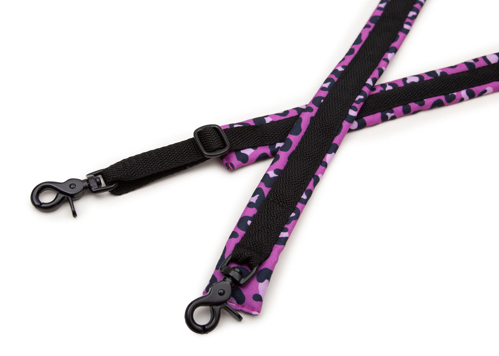 Wau-Backpack Reisdecke für Hunde  Leo Fuchsia Detailansicht Gurte