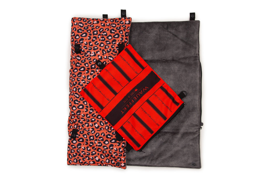 Wau-Backpack Reisedecke für Hunde  Leo Orange S (80x60cm),M (100x80cm) 