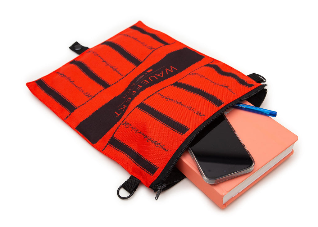 Wau-Backpack Reisedecke für Hunde  Leo Orange S (80x60cm),M (100x80cm) Detailansicht Tasche