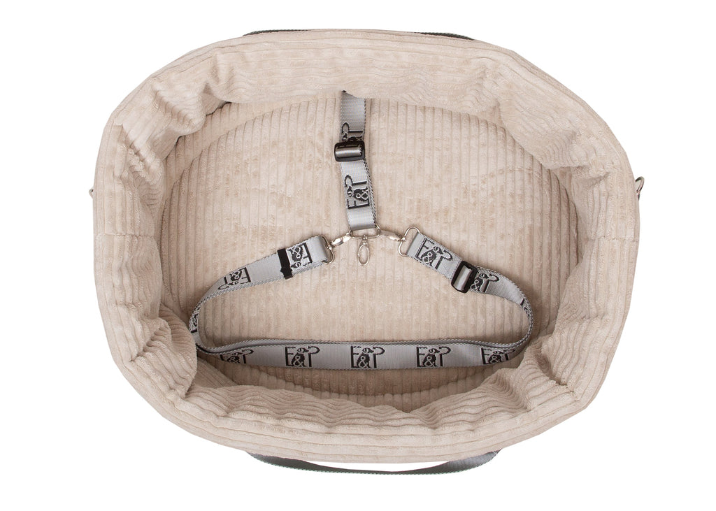 Wau-Snuggle Reisekörbchen Salbei Oval /Ansicht von oben