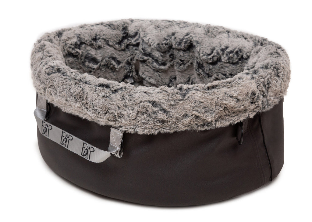 Wau-Snuggle Reisekörbchen, Modell Titan Silver, Innenfutter: silber,  Oval