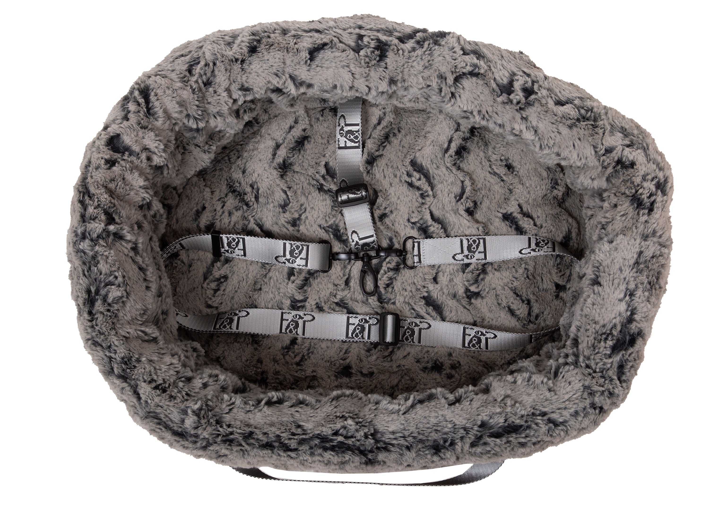 Wau-Snuggle Reisekörbchen Titan Silver Oval Ansicht  von oben