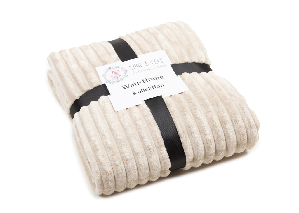 Hundedecke Kuschelcord Creme