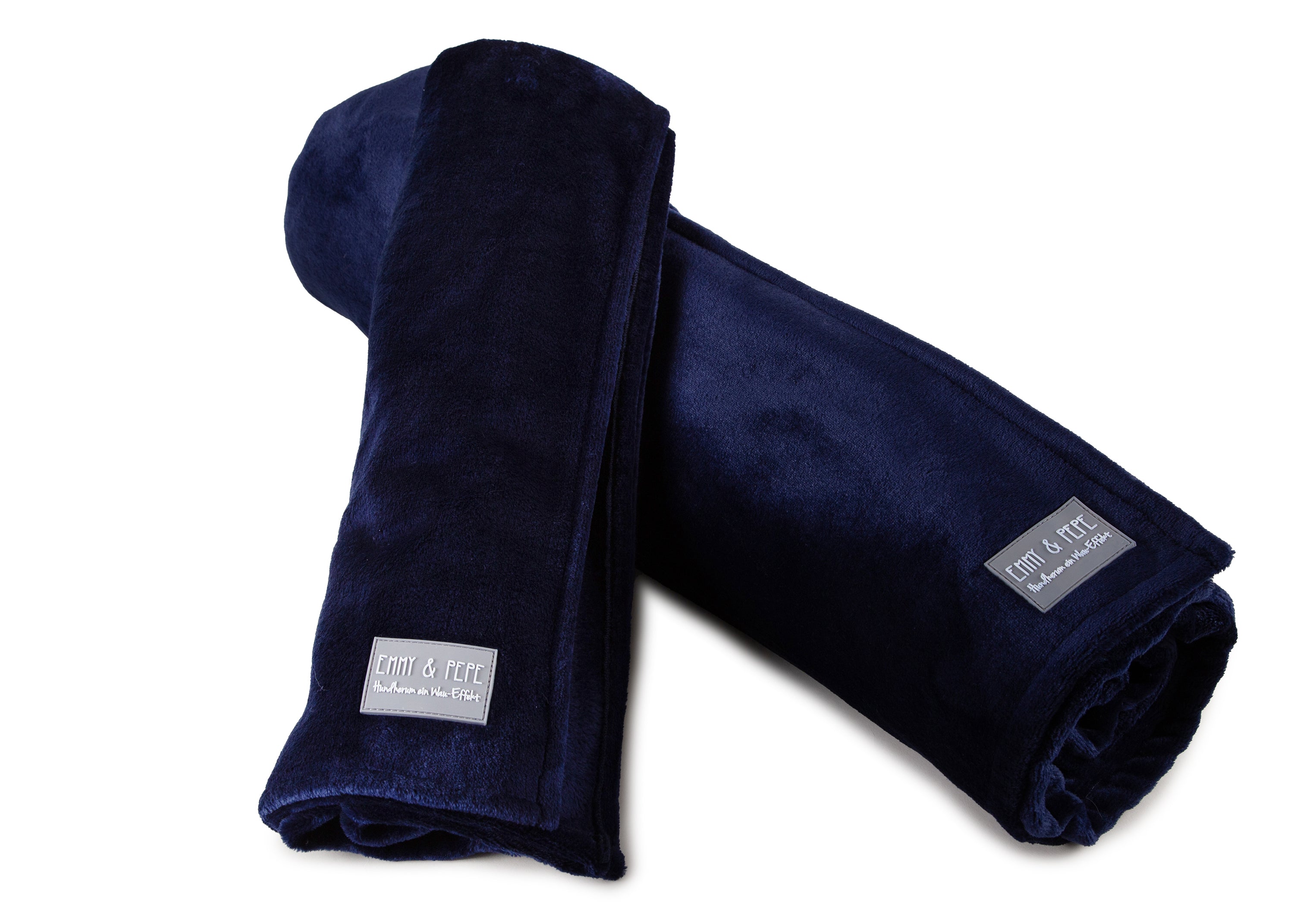 Wau-Blanket Hundedecke Dark Blue /aufgerollt