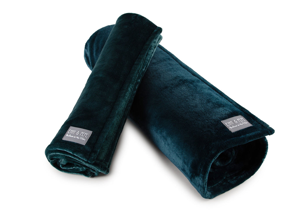 Wau-Blanket Hundedecke Dark Blue aufgerollt