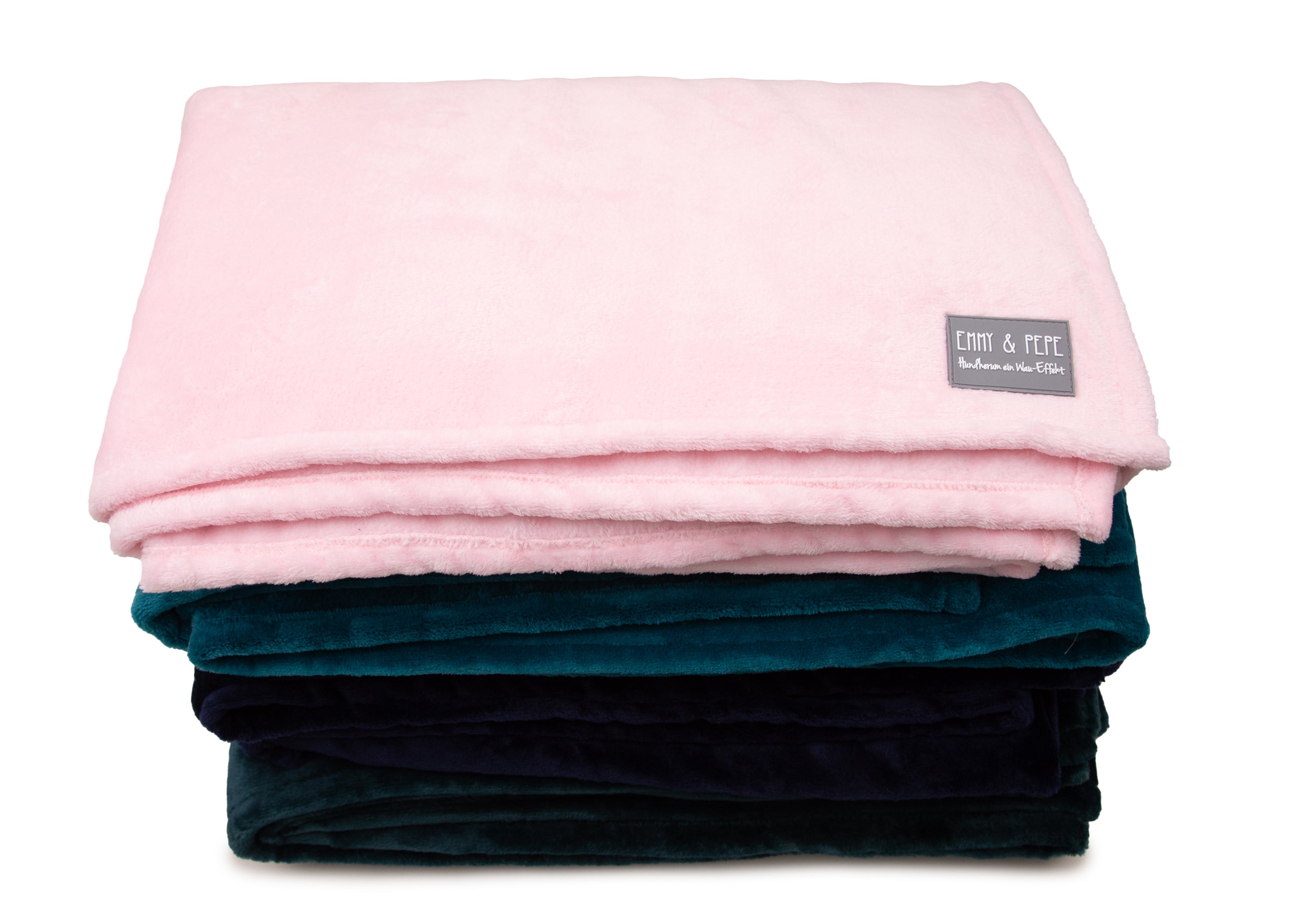 Wau-Plaid Sofadecke Dark Blue ,Aqua, Rosa, Waldnacht,Türkis,Weiß Misty Rose