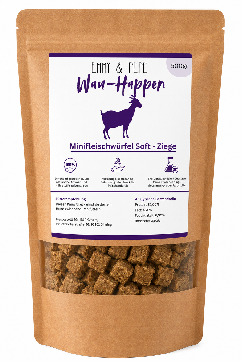 Wau-Happen Ziegenfleisch-Miniwürfel-Soft