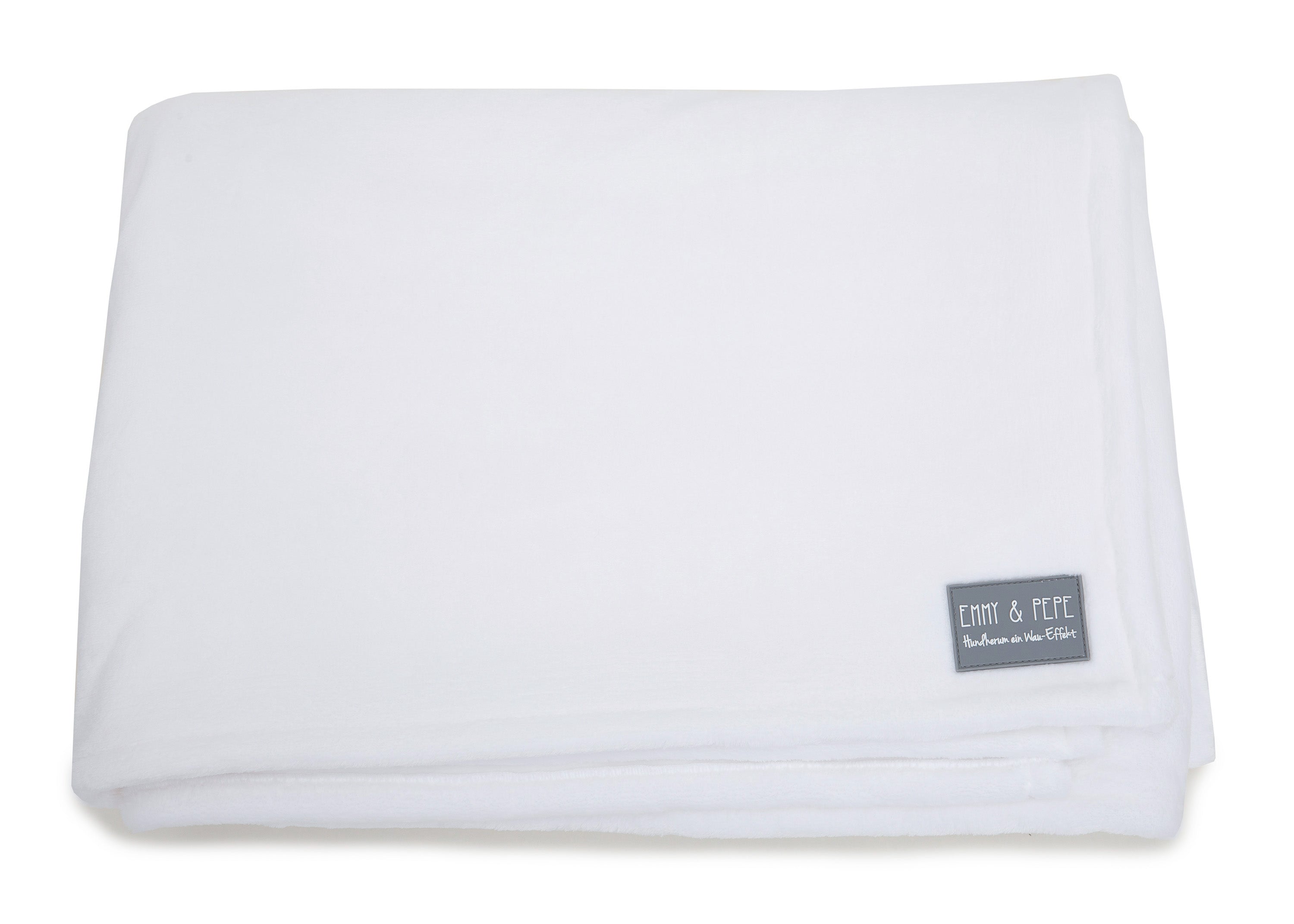 Wau-Plaid Sofadecke Weiß