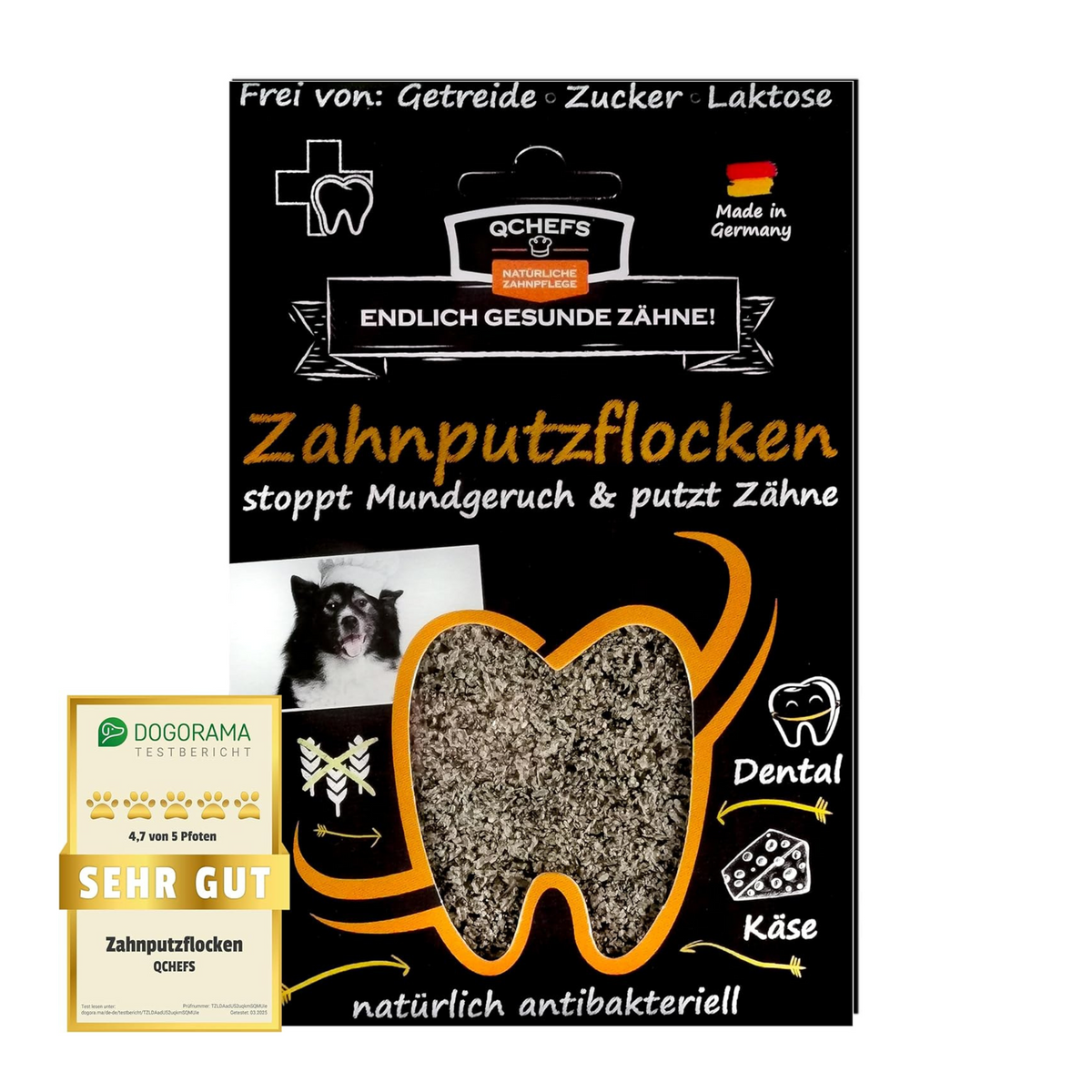 QCHEFS Zahnputzflocken Hund
