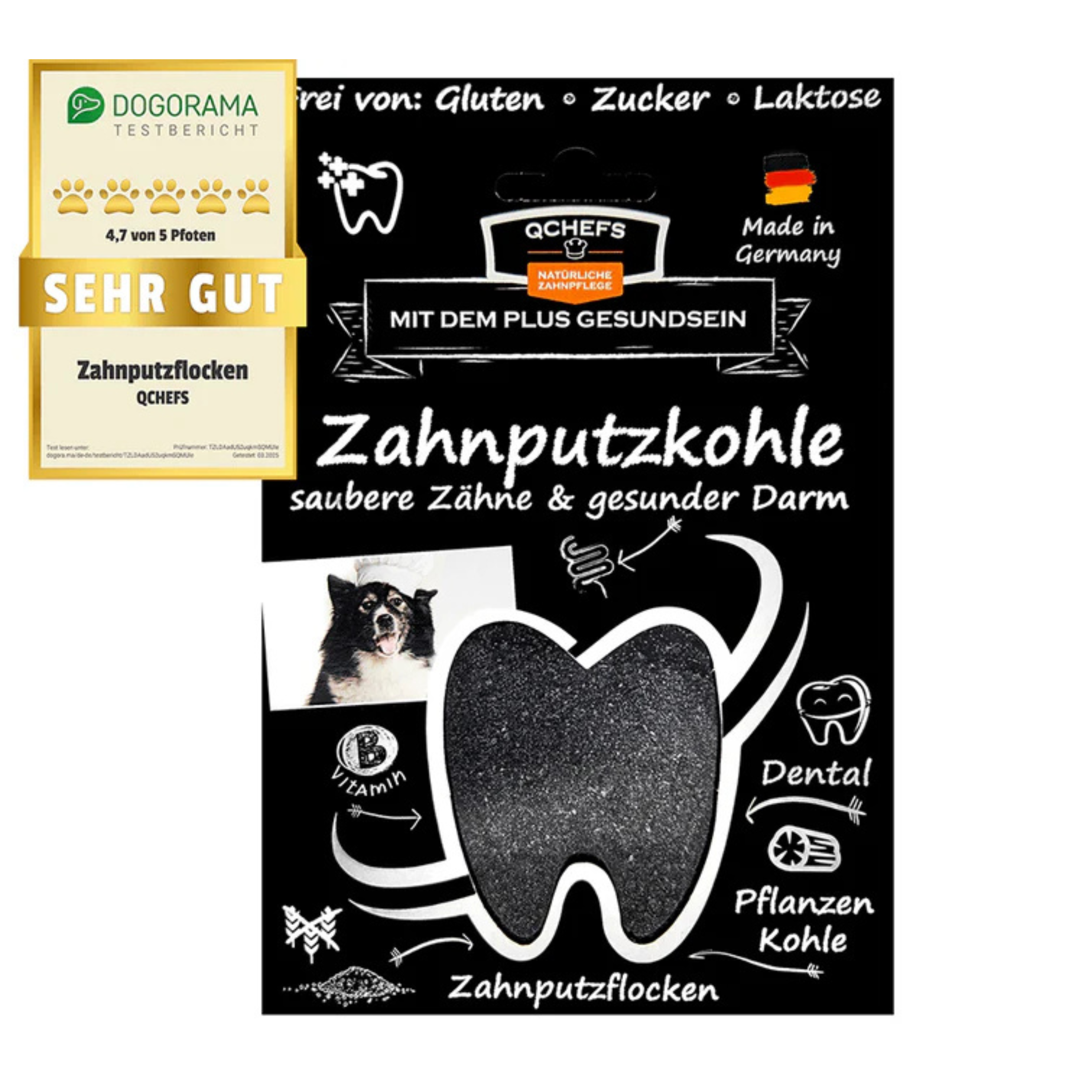Qchefs Zahnputzkohle Hund