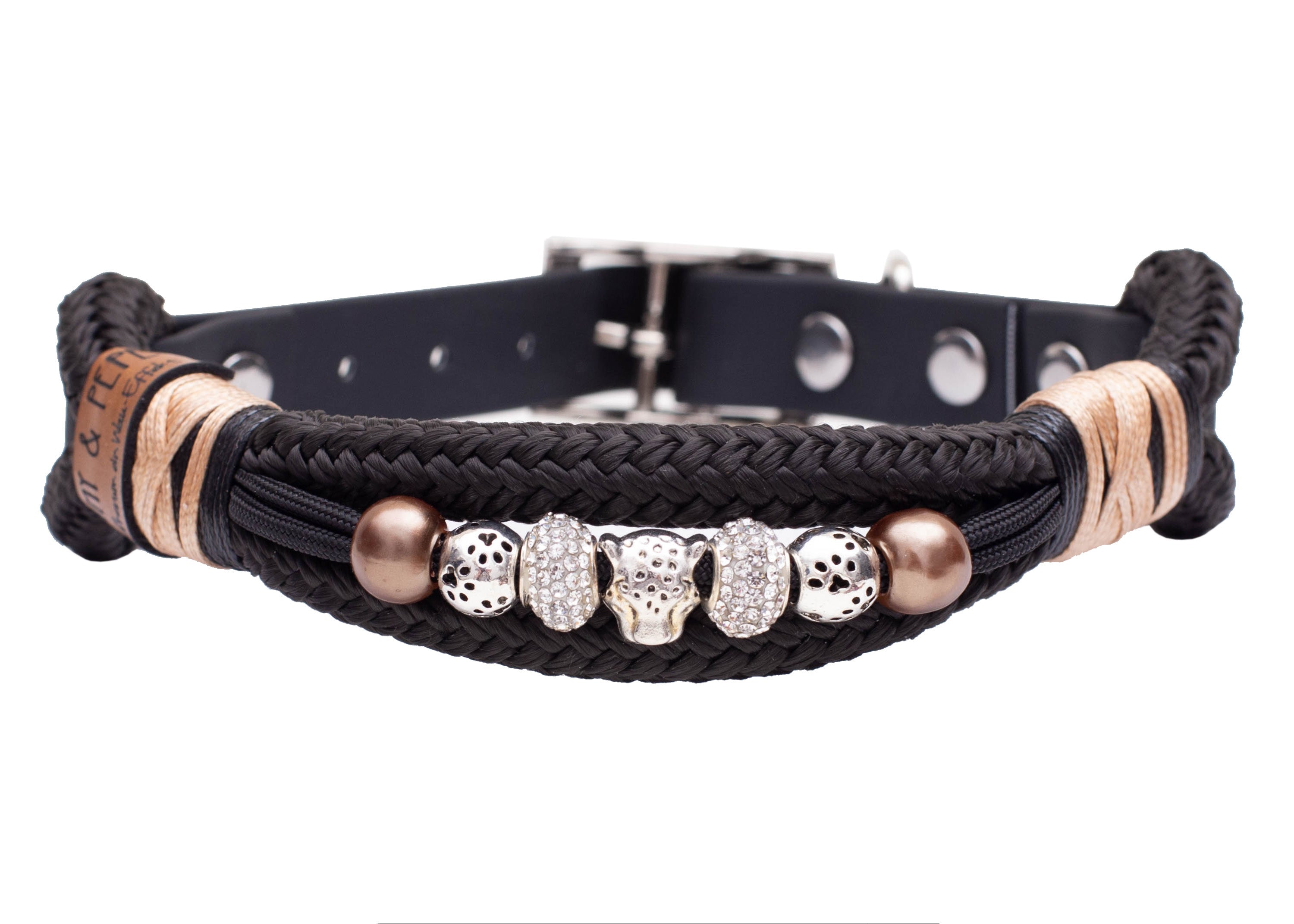 Tauhalsband mit Perlen New Leo XS (20-25cm),S (25-33cm),M (33-40cm),L (39-49cm),XL (49-59cm),XXL (59-69cm) 