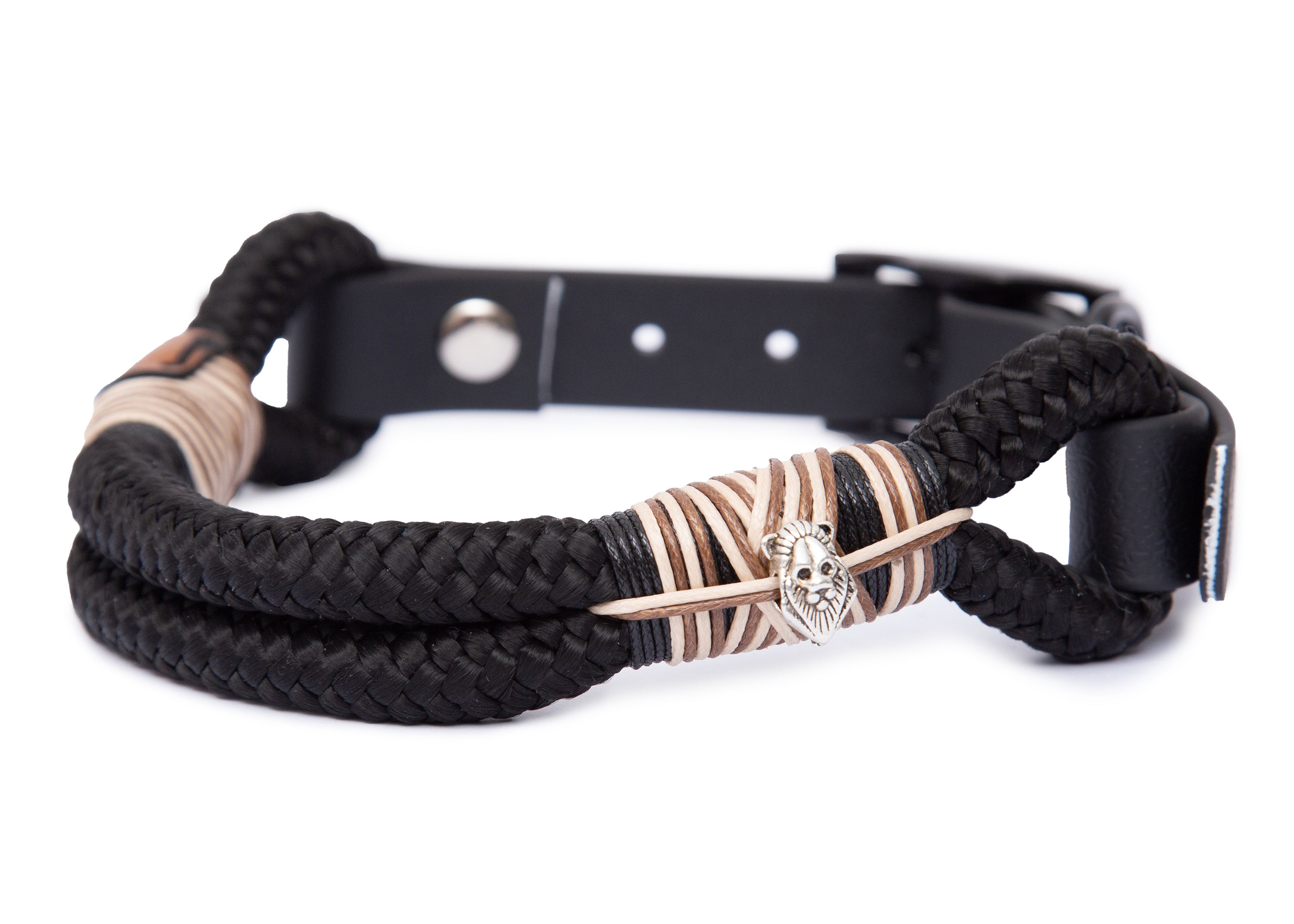 Tauhalsband ohne Perlen Leo Dark XS (20-25cm),S (25-33cm),M (33-40cm),L (39-49cm),XL (49-59cm),XXL (59-69cm) 