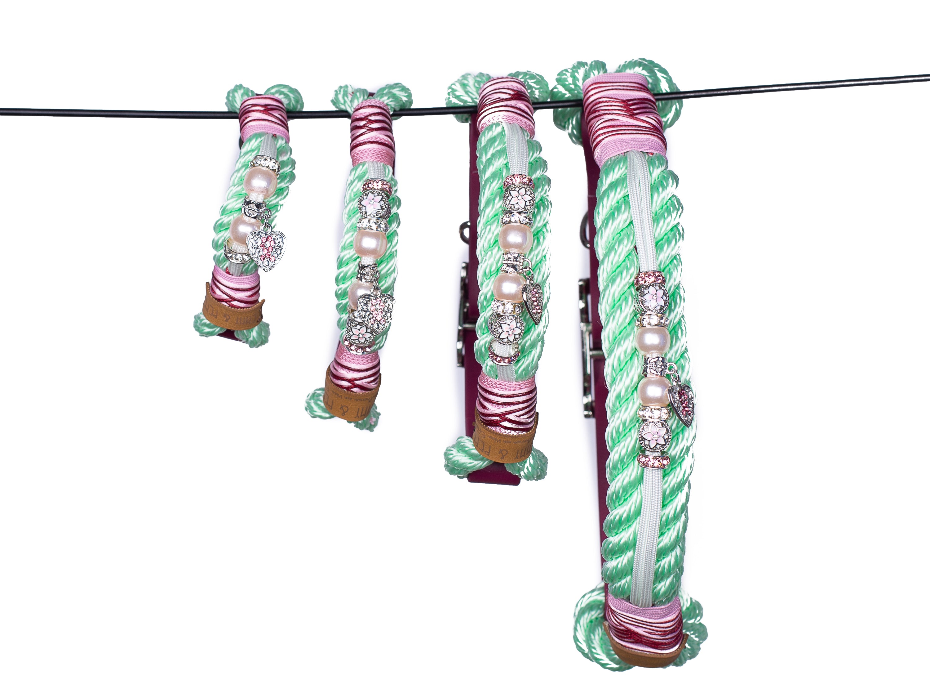 Tauhalsband mit Perlen Flora XS & XL