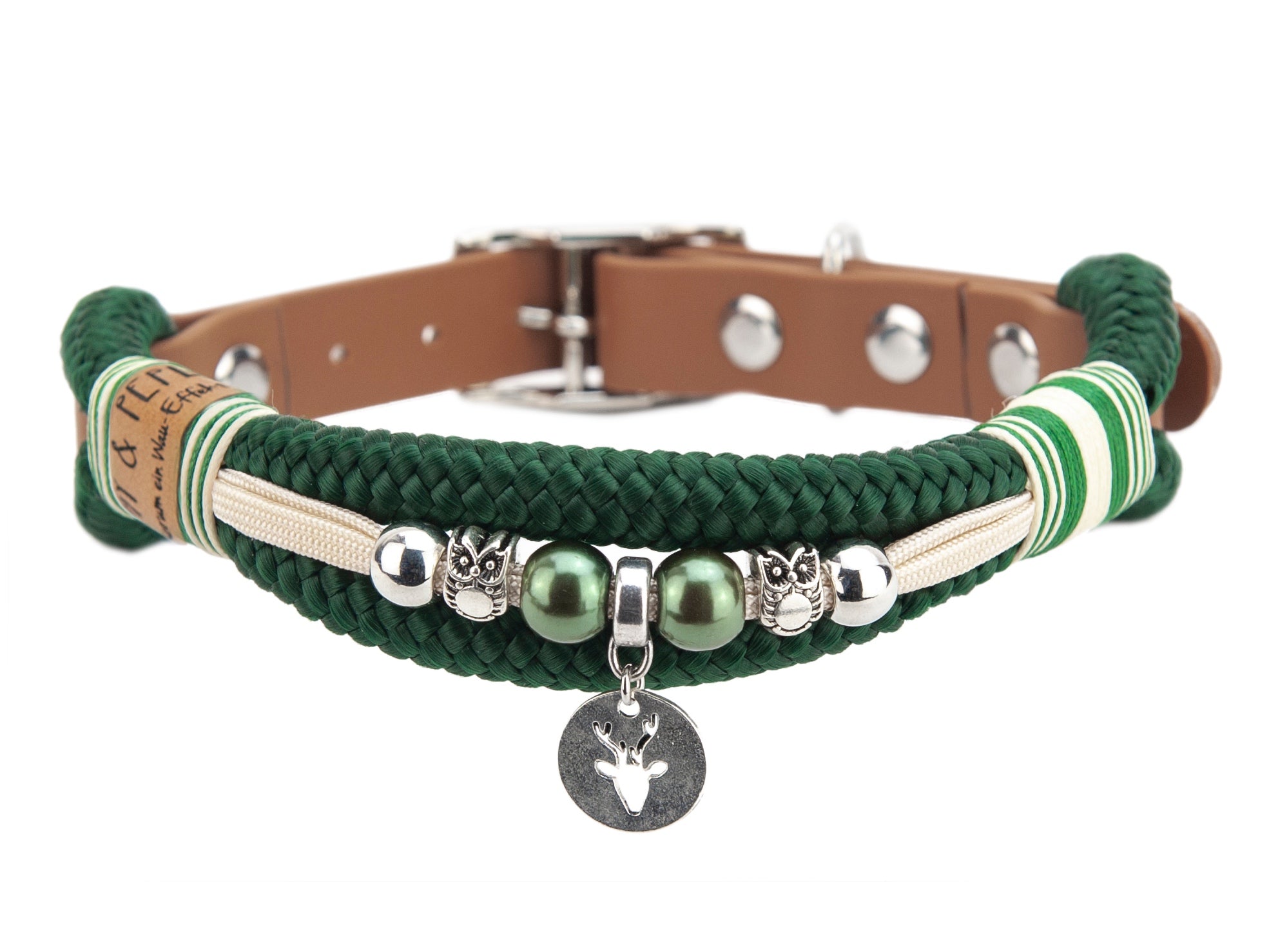 Tauhalsband mit Perlen Hunter XS