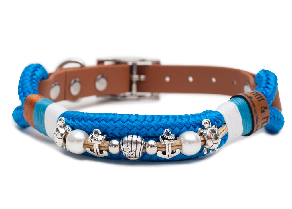 Tauhalsband mit Perlen Matrose XS (20-25cm),S (25-33cm),M (33-40cm),L (39-49cm),XL (49-59cm),XXL (59-69cm) 