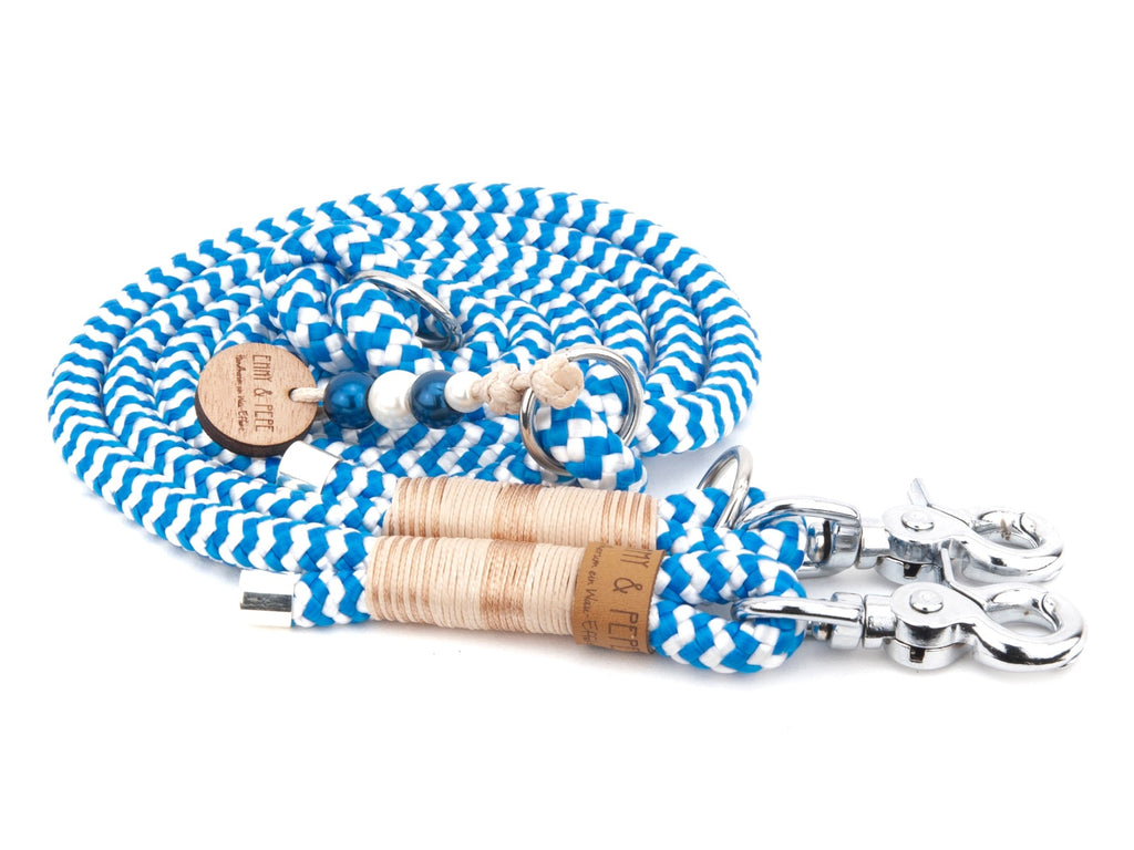 Tauleine für Hunde, Modell O'zapft is, Farbe hellblau, für große und kleine Hunde 