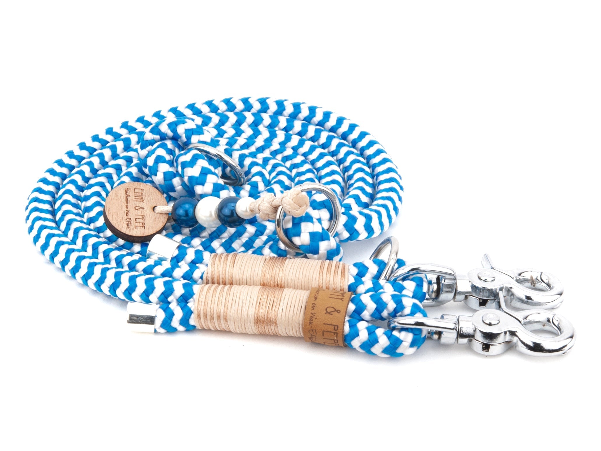 Tauleine für Hunde, Modell O'zapft is, Farbe hellblau, für große und kleine Hunde 