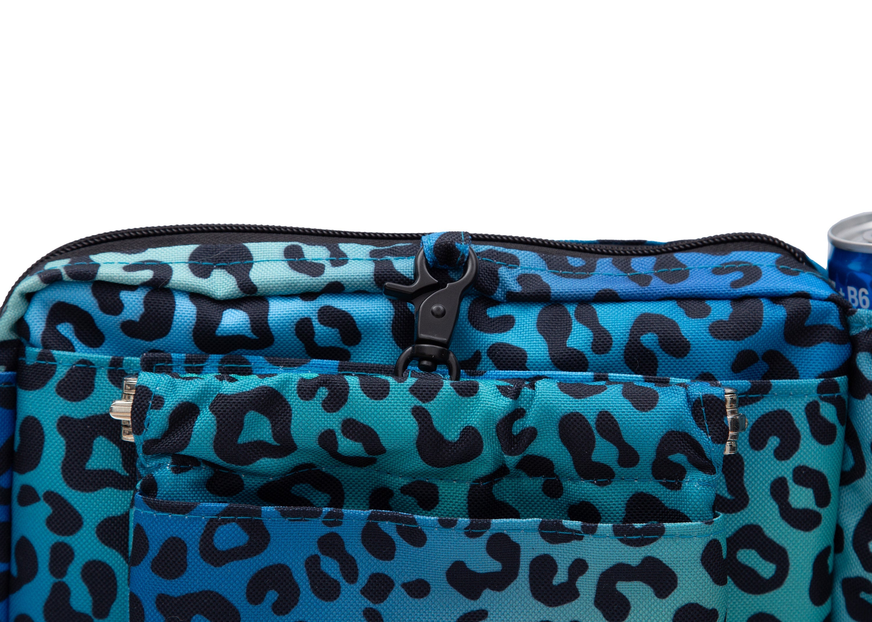 Wau-Pack große Gassitasche, Modell Leo Aqua, blau mit Leomuster, Grutlänge:  S (60-85cm),M (80-110cm),L (100-145cm) - bei jedem Spaziergang alles dabei