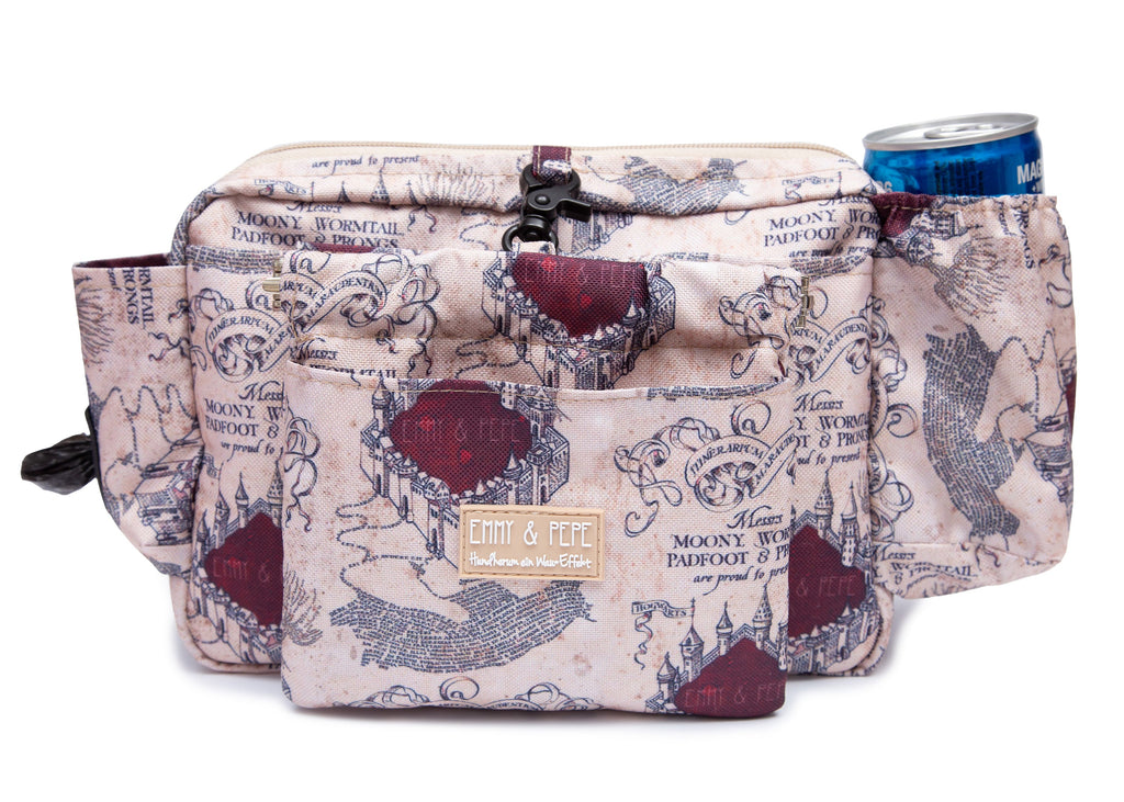 Wau-Pack große Gassitasche, weiß mit Applikationen Modell Karte der E&P, weiß mit 