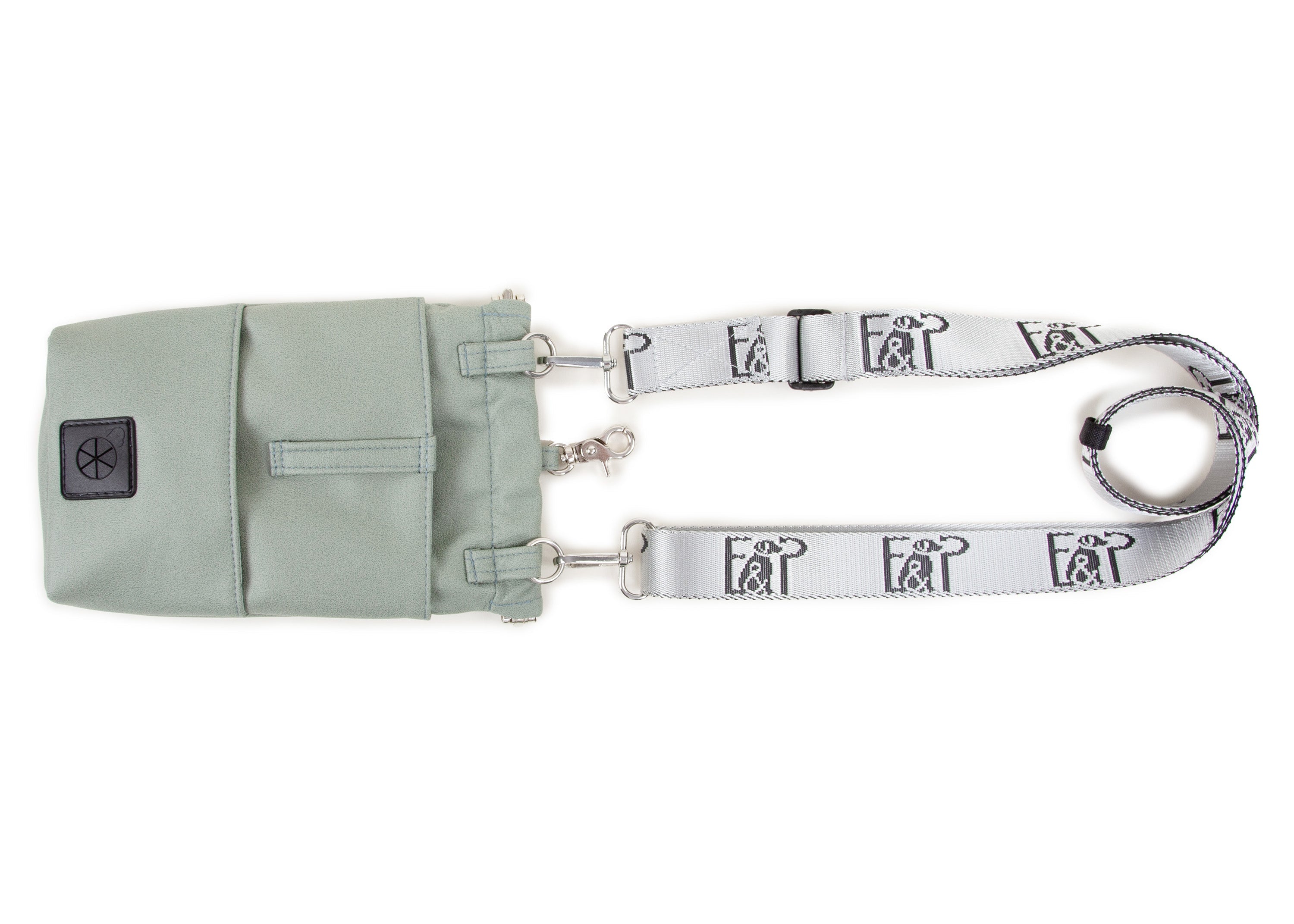 Wau-to-go Gassitasche, Modell  Wildleder Salbei, praktisches Fach für Handy, Schlüssel und Co. 