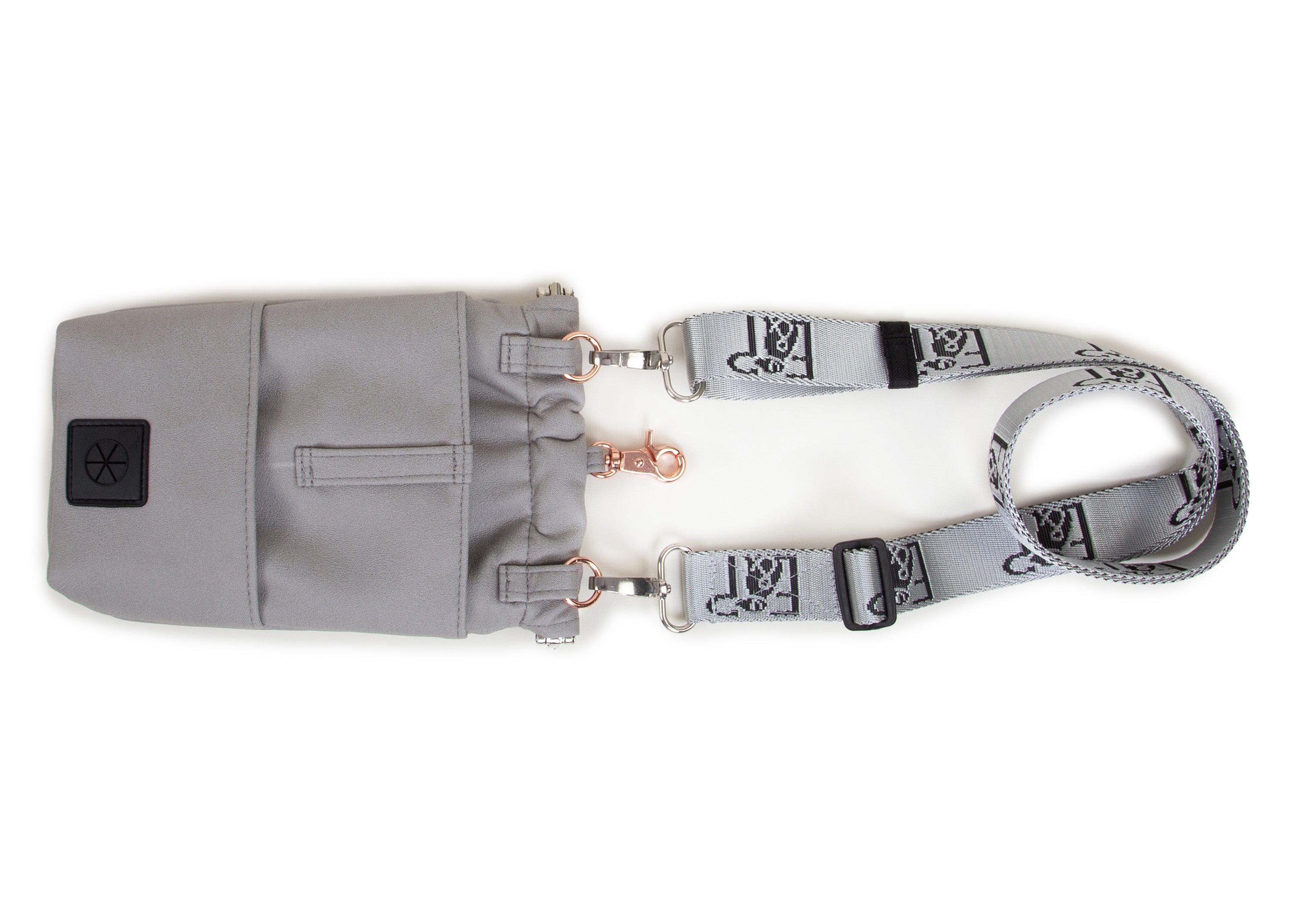 Wau-to-go Gassitasche, Modell Wildleder Silber, bei jedem Spaziergang alles dabei dank vieler Fächer