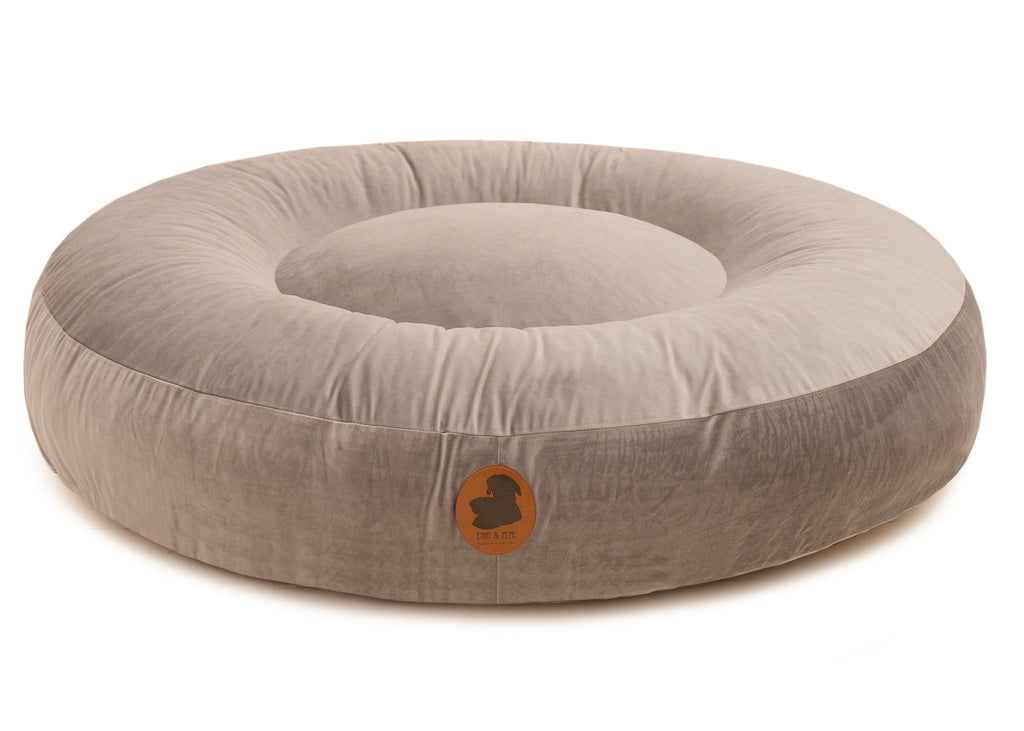 Wau-Bed orthopädisches Hundebett, Modell Pets Friendly Taupe, Oval, in verschiedenen Größen für große und kleine Hunde 