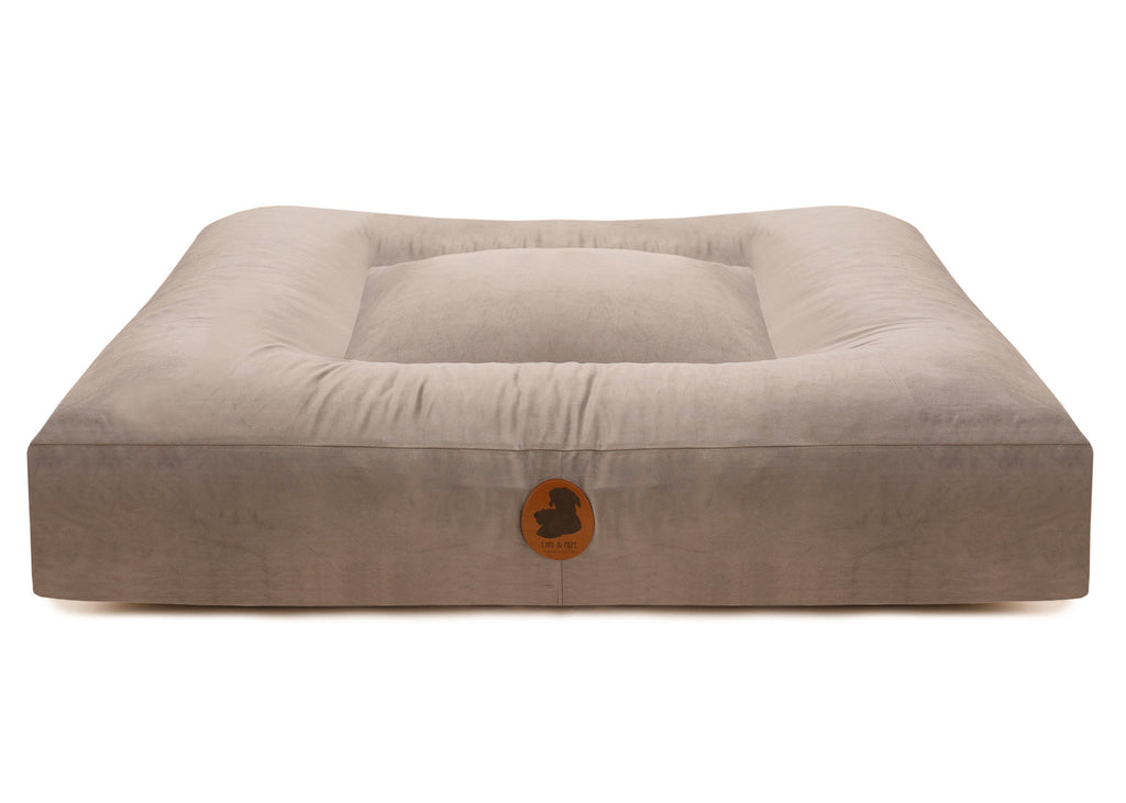Wau-Bed orthopädisches Hundebett, Modell Pets Friendly, Farbe Dark Grey, Eckig, Schlafkomfort für große und kleine Hunde