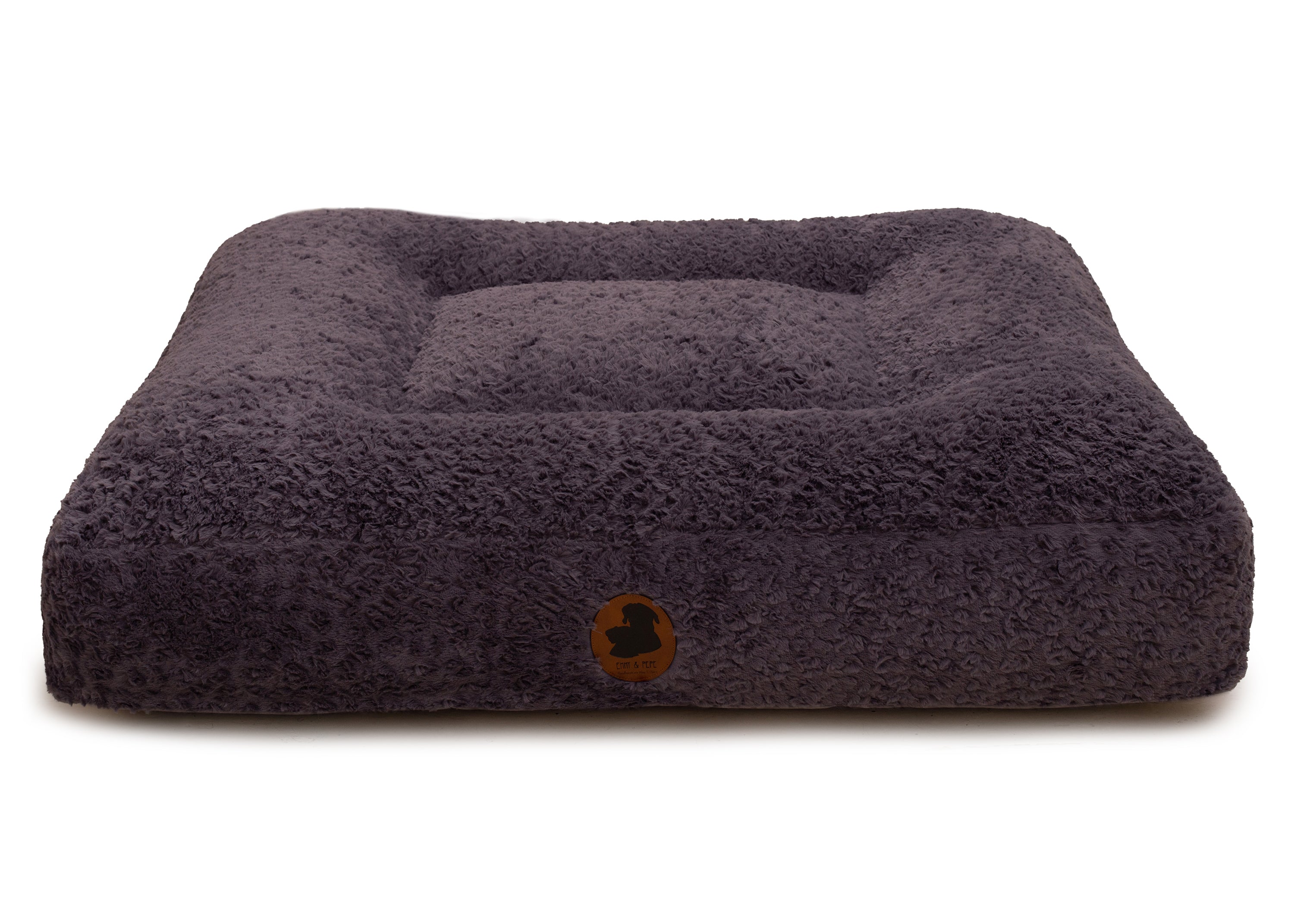 Wau-Bed orthopädisches Hundebett Modell Sheep Dark Grey in Eckig