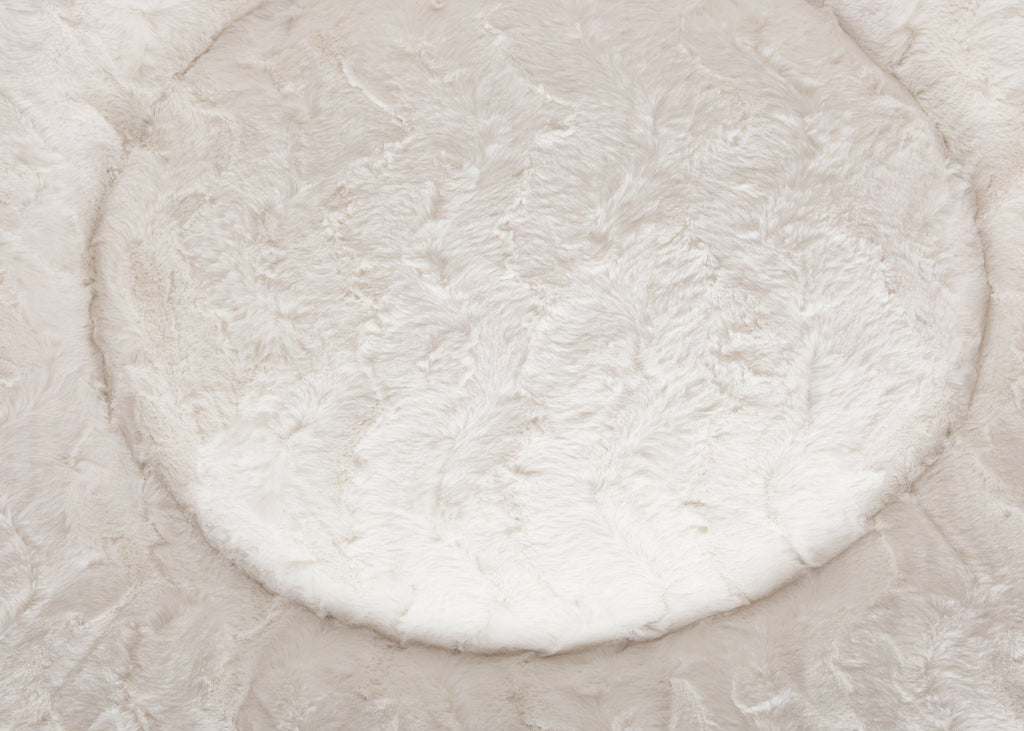 Wau-Bed orthopädisches Hundebett, Modell  Wild Wave Creme / Oval , in verschiedenen Größen für große und kleine Hunde