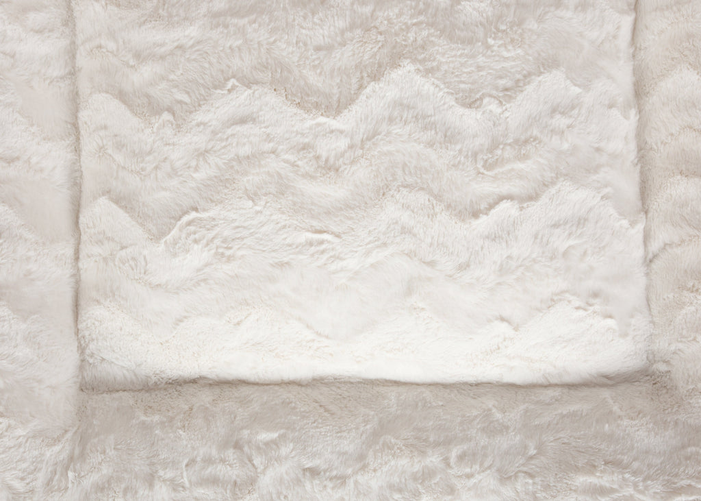 Wau-Bed orthopädisches Hundebett, Modell Wild Wave Creme, Eckig, in verschiedenen Größen