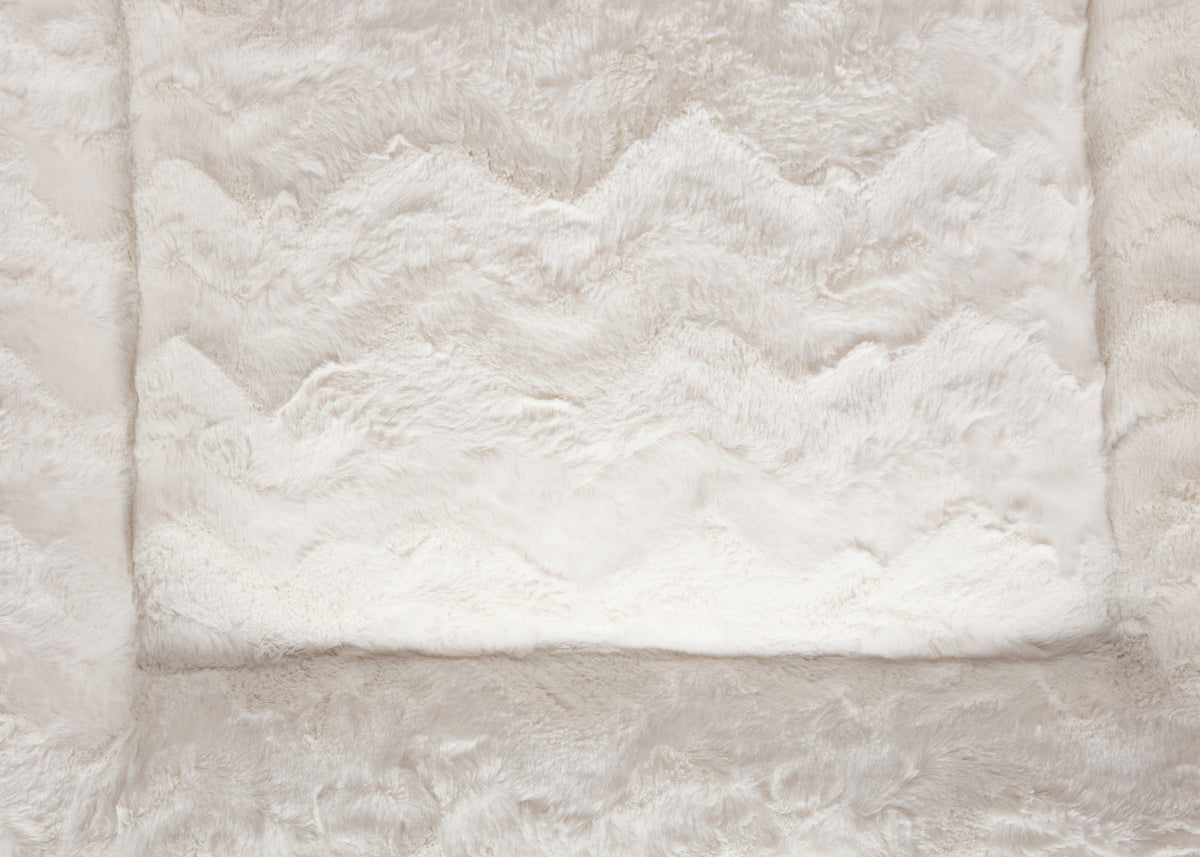 Wau-Bed orthopädisches Hundebett, Modell Wild Wave Creme, Eckig, in verschiedenen Größen
