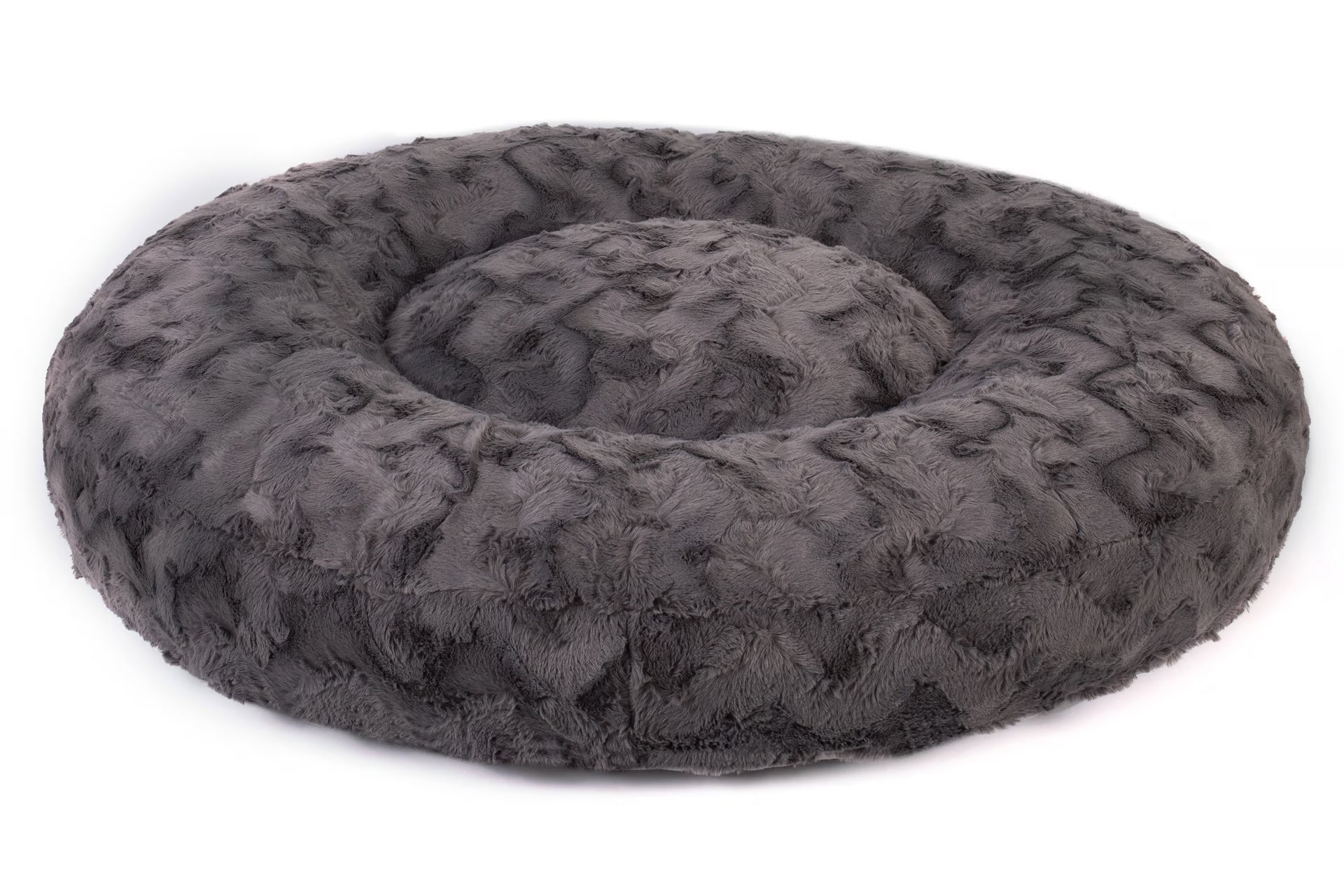 Wau-Bed orthopädisches Hundebett, Modell  Wild Wave Dark Grey / Oval  - in verschiedenen Größen für große und kleine Hunde