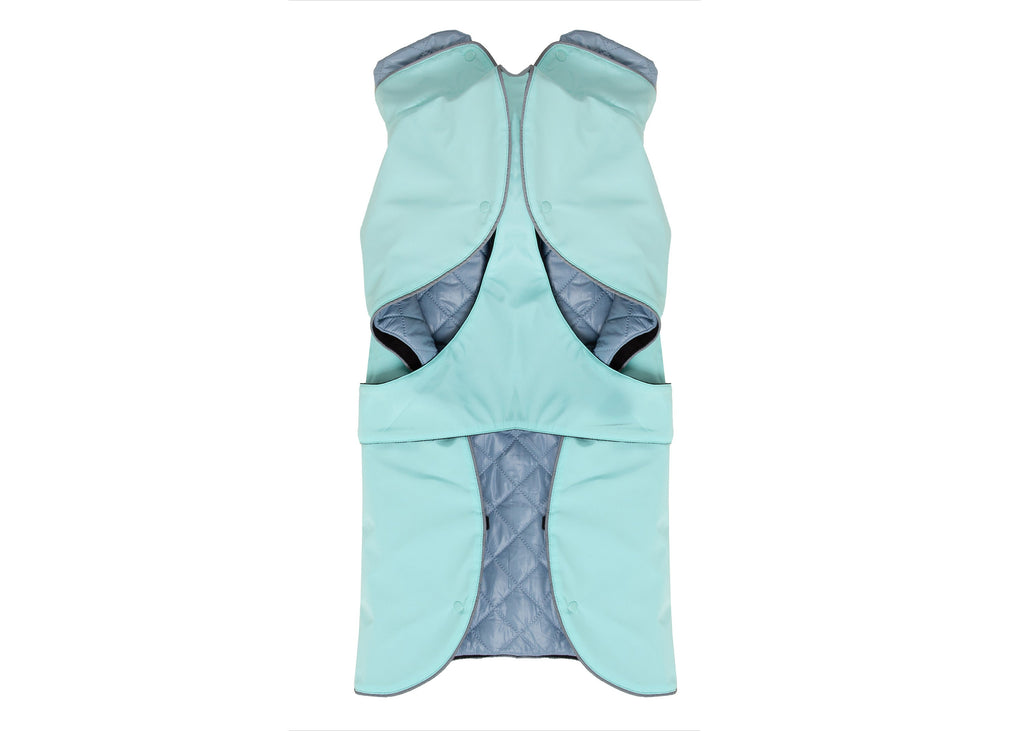 Wau-Coat Mint, 2 in 1 Hundemantel mit großem Bauchschutz 