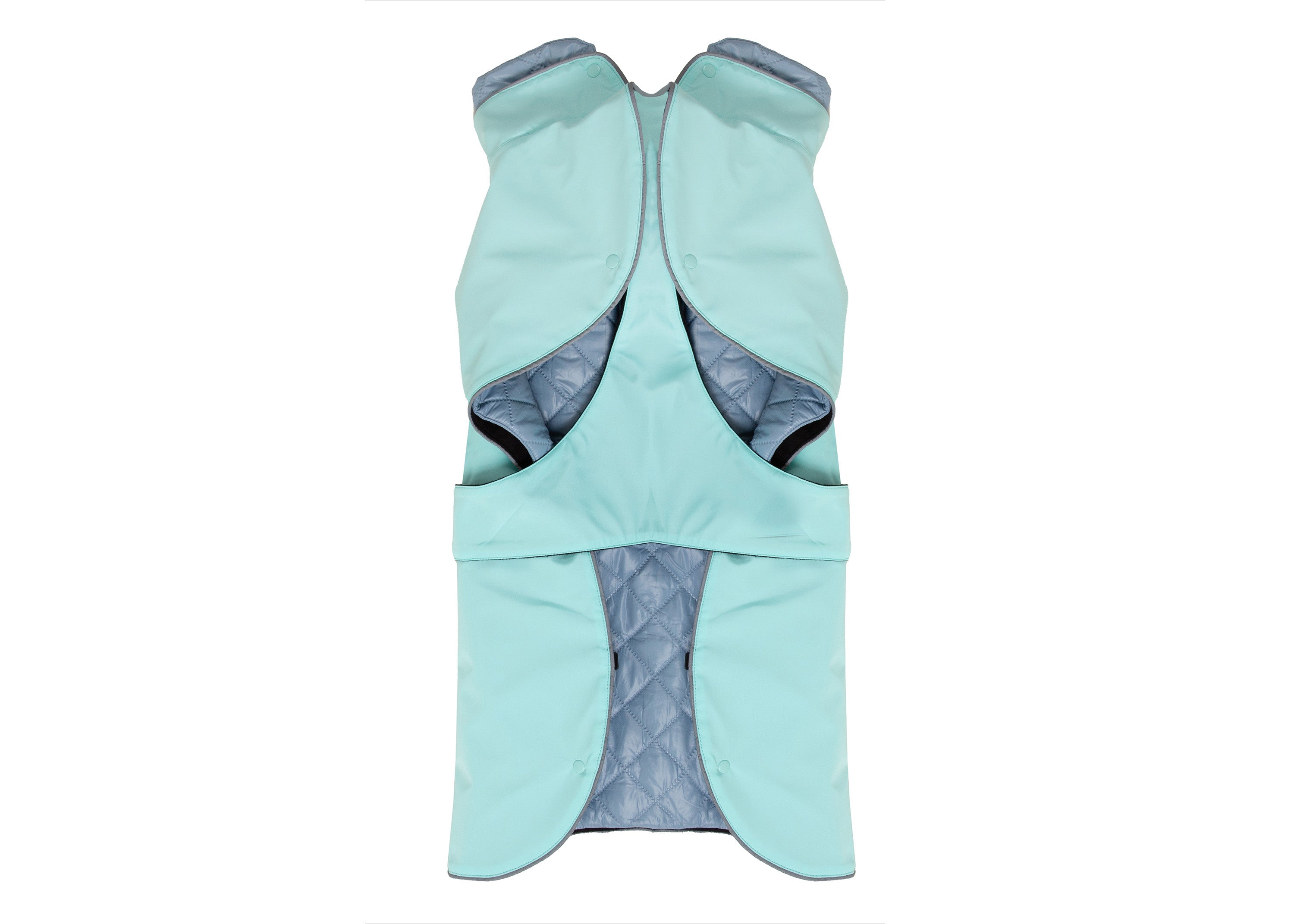 Wau-Coat Mint, 2 in 1 Hundemantel mit großem Bauchschutz 